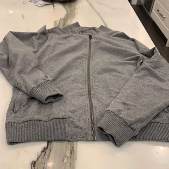 Zegna Sport Gray Zipper Sweatshirt size L